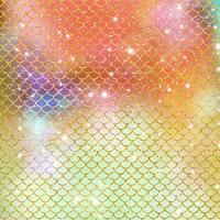 Mermaid scale pattern gold with sparkle gradient color background photo