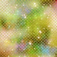 Mermaid scale pattern gold with sparkle gradient color background photo