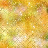 Mermaid scale pattern gold with sparkle gradient color background photo