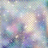 Mermaid scale pattern gold with sparkle gradient color background photo