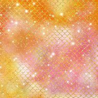 Mermaid scale pattern gold with sparkle gradient color background photo