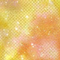 Mermaid scale pattern gold with sparkle gradient color background photo