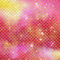 Mermaid scale pattern gold with sparkle gradient color background photo