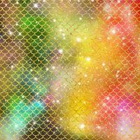 Mermaid scale pattern gold with sparkle gradient color background photo