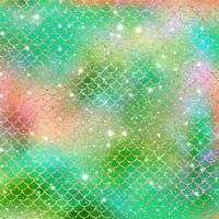 Mermaid scale pattern gold with sparkle gradient color background photo