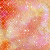 Mermaid scale pattern gold with sparkle gradient color background photo