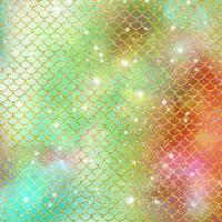 Mermaid scale pattern gold with sparkle gradient color background photo