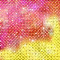 Mermaid scale pattern gold with sparkle gradient color background photo