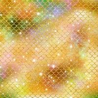 Mermaid scale pattern gold with sparkle gradient color background photo
