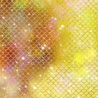 Mermaid scale pattern gold with sparkle gradient color background photo
