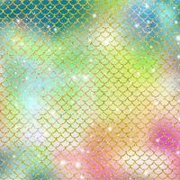 Mermaid scale pattern gold with sparkle gradient color background photo