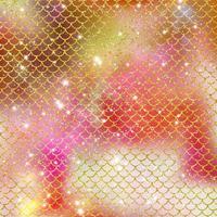 Mermaid scale pattern gold with sparkle gradient color background photo