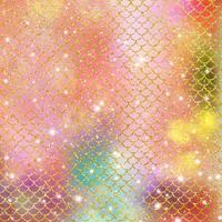 Mermaid scale pattern gold with sparkle gradient color background photo