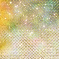 Mermaid scale pattern gold with sparkle gradient color background photo