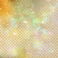 Mermaid scale pattern gold with sparkle gradient color background photo