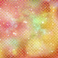 Mermaid scale pattern gold with sparkle gradient color background photo