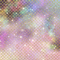 Mermaid scale pattern gold with sparkle gradient color background photo