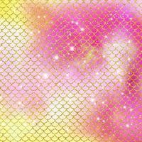 Mermaid scale pattern gold with sparkle gradient color background photo