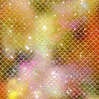 Mermaid scale pattern gold with sparkle gradient color background photo