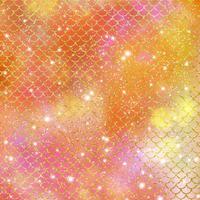 Mermaid scale pattern gold with sparkle gradient color background photo