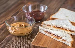 A peanut butter and jelly sandwich photo