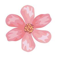 pink flower drawing vector design