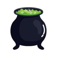 halloween, cauldron witch icon on white background vector