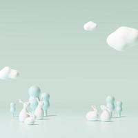 3d render abstract background. new year, year of the rabbit. photo