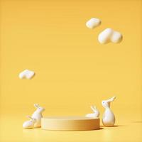 3d render abstract background. new year, year of the rabbit. photo