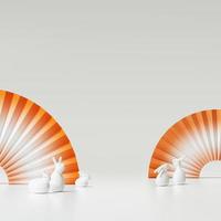 3d render abstract background. new year, year of the rabbit. photo