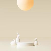 3d render abstract background. new year, year of the rabbit. photo