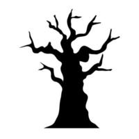 icono de árbol seco sobre fondo blanco vector