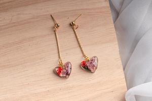 Handmade resin earrings, fashion jewelry. photo