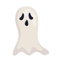 halloween, scary ghost in white background vector