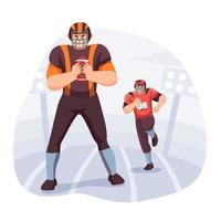 superbowl concepto de fútbol americano vector