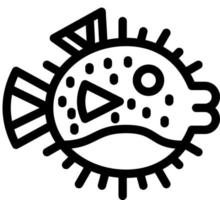 diseño de icono de pez globo vector