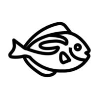 Blue Tang Fish Icon Design vector