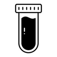 Test tube for lab testing icon isolated design vector