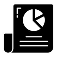 A financial report vector icon in trendy design style
