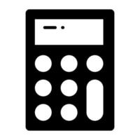 icono de vector de calculadora aislado sobre fondo blanco