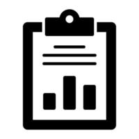 A bar chart vector icon, concept of business report