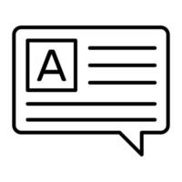 A vector icon design of answer question