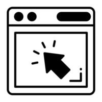 icono de cursor web aislado sobre fondo blanco vector