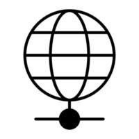 An icon design of global network, easy to use vector