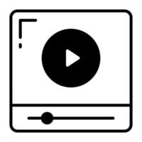 Vector icon design of video streaming in trendy style