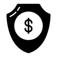 Finance security vector icon isolated on white background