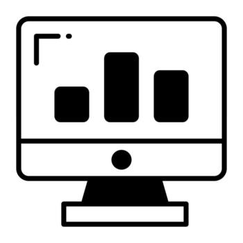 Data analytics vector icon isolated on white background