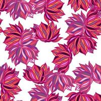 Stylish lotus flowers seamless pattern. Seamless decorative floral ornament. vector