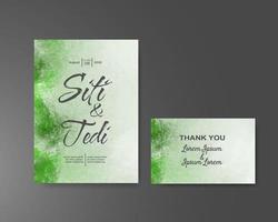 Wedding invitation with abstract watercolor background vector