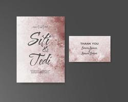 Wedding invitation with abstract watercolor background vector